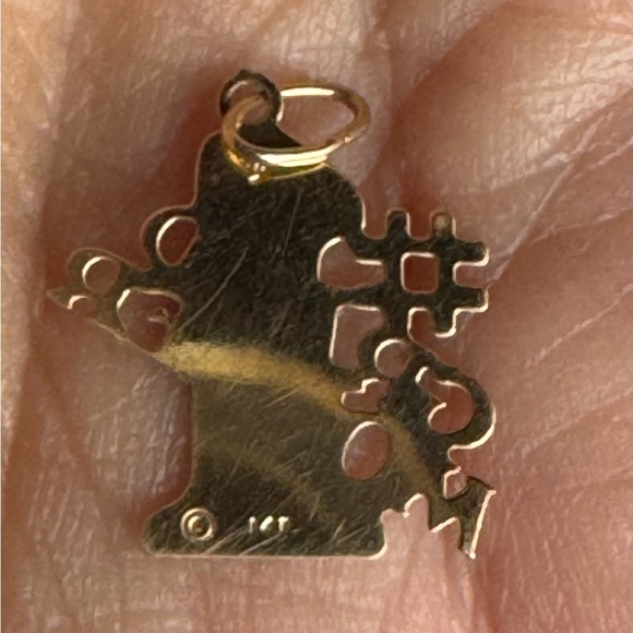 14K Solid Gold #1 Grandmother Charm Vintage - Picture 2 of 2